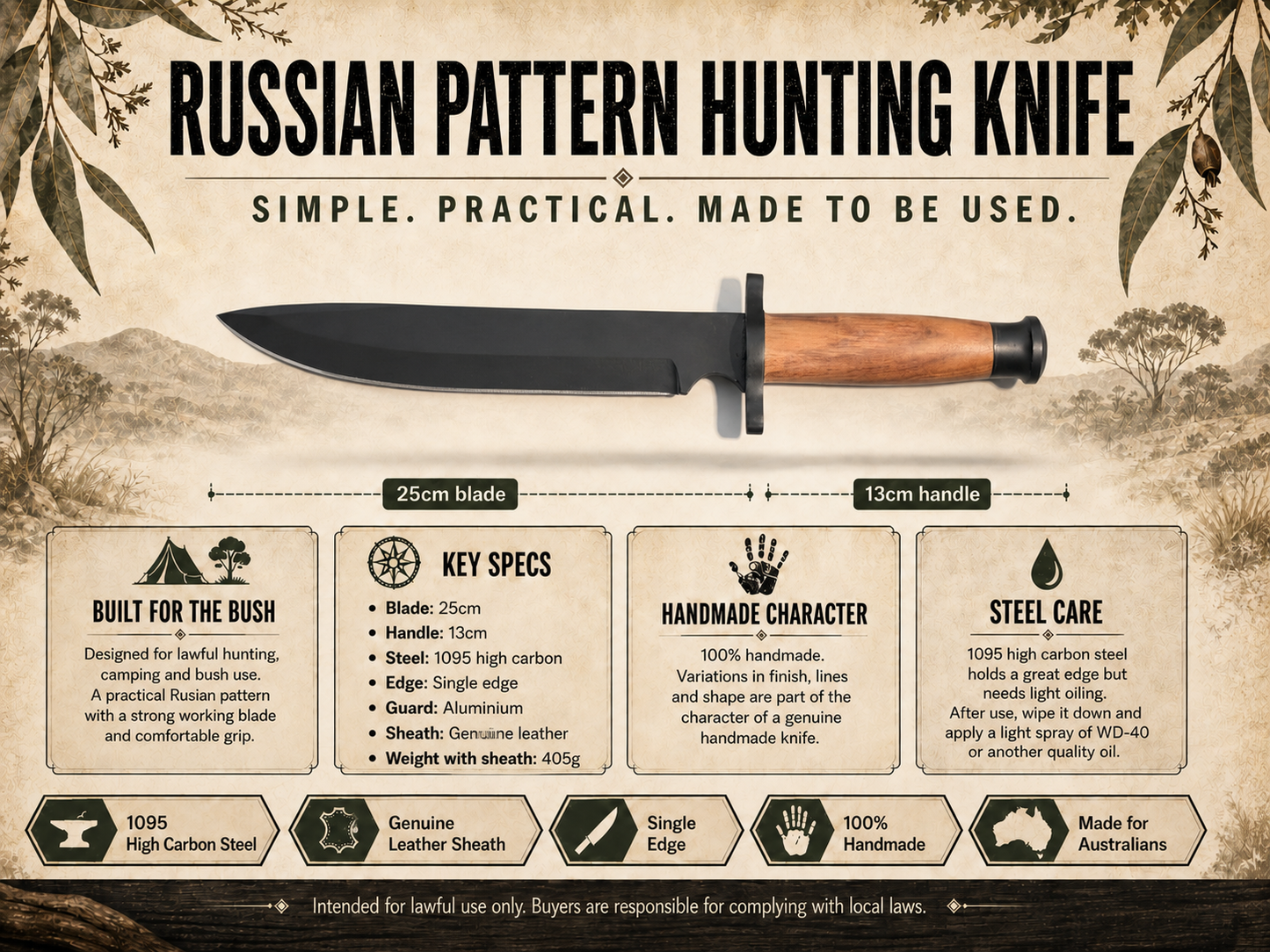 Russian Pattern Hunting Knife