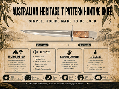 Australian Heritage T Pattern Hunting Knife